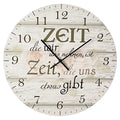  ´Zeit Die Wir..´ Wanduhr "Sprüche" Ø45 Cm Wohnzimmer