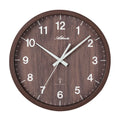  Atlanta 4438/20 Wanduhr Funk Funkwanduhr Analog Braun Dunkelbraun Holz-Optik