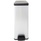  Curver Tretmülleimer Deco Schmal 40L Silbern