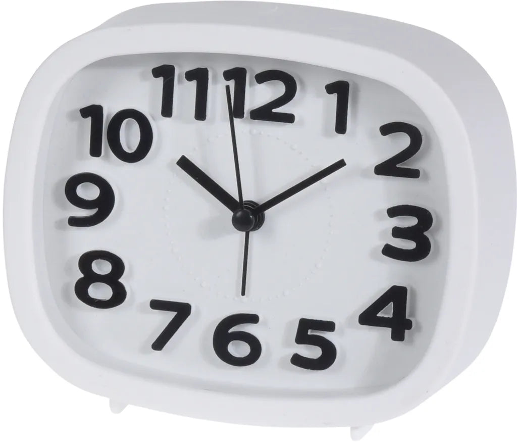  1 X Alarm-Wecker Analog, Quarz Größe: 12 X 4 X 10 Cm Weiß Oder Schwarz