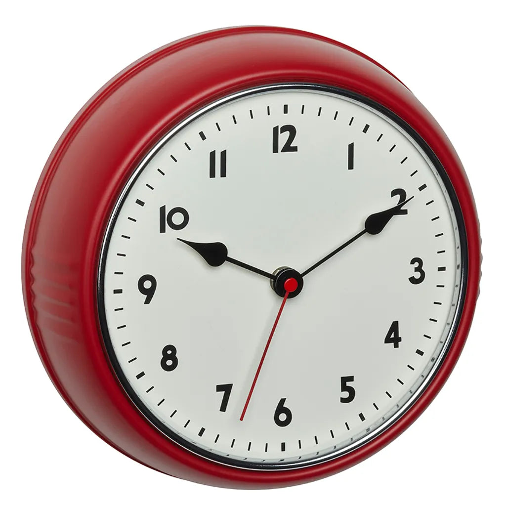  TFA Dostmann TFA Funk-Wanduhr Im Retrolook, Rot