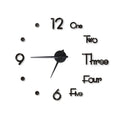  20Zoll 3D Wanduhr DIY Acryl Aufkleber Stille Uhr Wanduhren Wandtattoos Heim Büro Dekoration（Schwarz）
