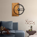  Wallity, Wooden- TNL1138, Leichte,Walnuss, Wanduhren, 56 X 3 X 58 Cm, 100% Holz (Dicke: 3 Cm) / Metall (Dicke: 1