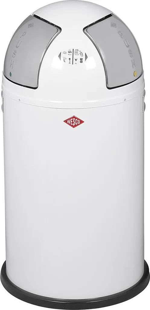  WESCO Treteimer "Push Two" Weiß