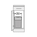  Hailo Abfallsammler 3666191 TZ Swing Terzett 2x 7 + 15 Liter Ab 30cm Schrankbreite