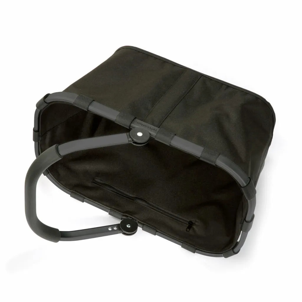 Reisenthel Carrybag Mit Cover, 2-tlg., Einkaufskorb, Deckel, Abdeckung, Korb, Polyestergewebe, Frame Black / Black, 22 L