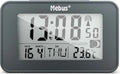  Mebus Digitaler Funkwecker Mit Mondkalender, Beleuchtung, Innenthermometer, 2 Weckzeiten, Schlummer-Funktion