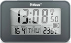  Mebus Digitaler Funkwecker Mit Mondkalender, Beleuchtung, Innenthermometer, 2 Weckzeiten, Schlummer-Funktion