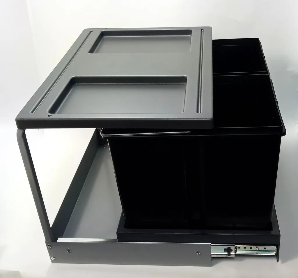  Naber Double Shorty Plus. Abfallsammler, Anthrazit. - Mülleimer