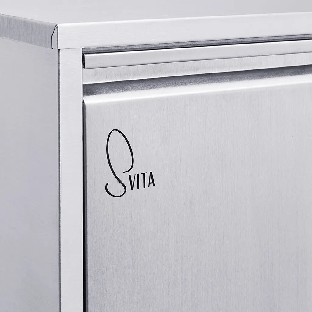  SVITA V3X15 Mülleimer 45 Liter 3x15L Standeimer Edelstahl Mülltrennung Silber Papierkorb Wand-Halterung Aufbewahrung
