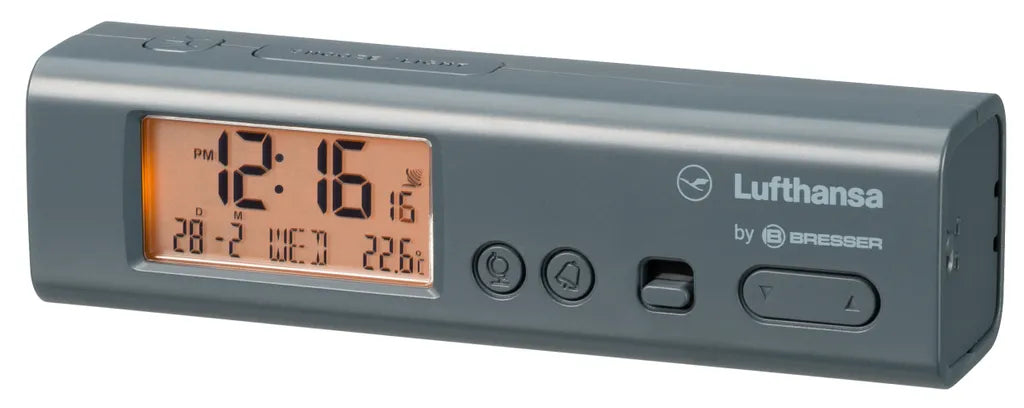  LUFTHANSA Weltzeitwecker Mit Thermometer Und Taschenlampenfunktion