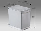  WESCO Einbau-Abfallsammler 30DT - 16 Liter, Hinter Drehtüren, Alugrau