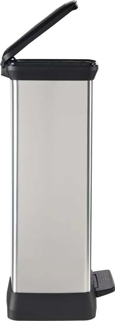  CURVER_DECOBIN Abfalleimer 50L Mit Fußpedal Silber Metallic_240643