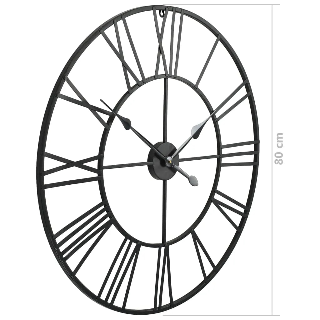  VidaXL Wanduhr Vintage Mit Quarzwerk Metall 80 Cm XXL