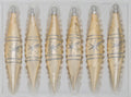  6 Tlg. Glas-Zapfen Set In "Ice Champagner Silber" Komet