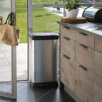  Curver Duo Tretmülleimer Deco 23L+23L Silbern