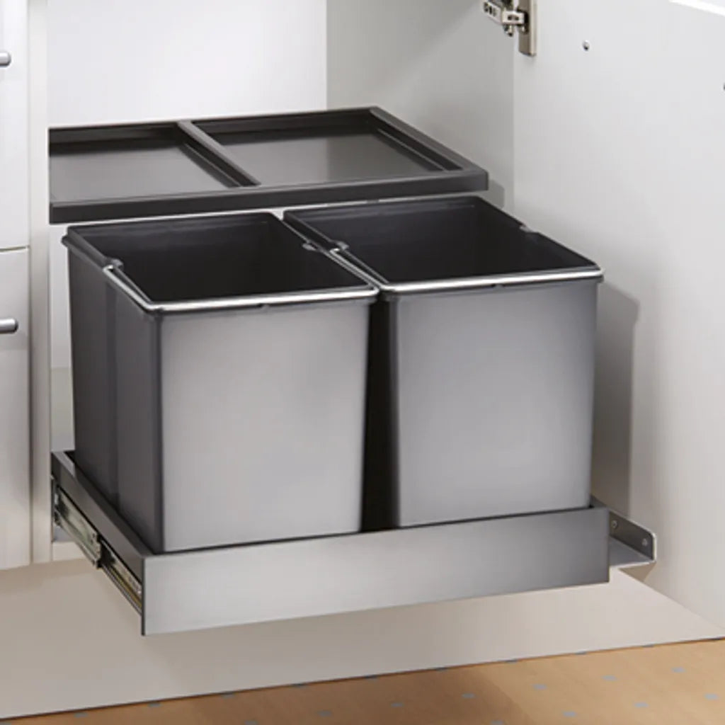  Naber Double Shorty Plus. Abfallsammler, Anthrazit. - Mülleimer