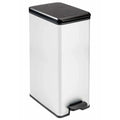  CURVER_DECO SLIM BIN Abfalleimer 40L Mit Fußpedal Silber Metallic_240640