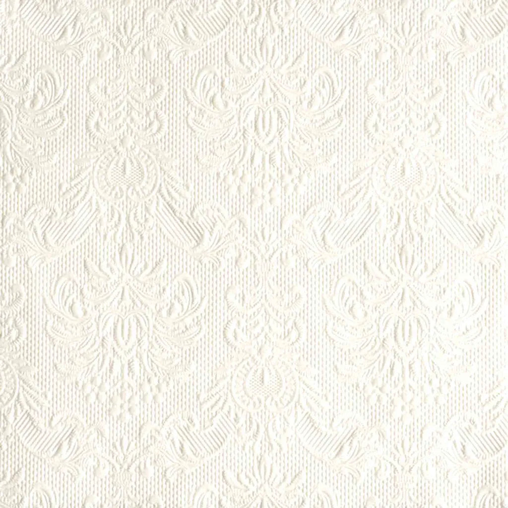  15 Servietten Elegance Pearl Effekt Geprägt 33x33cm Hochwertig Perlmutt Schimmernd, Farbe:pearl White