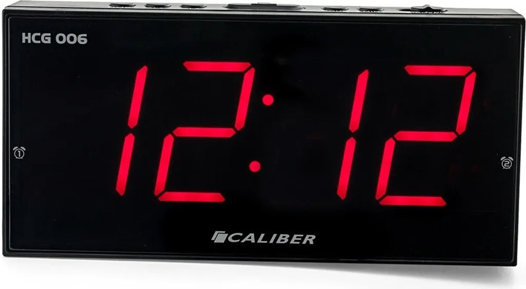  Digitale Wekker Met Snooze Functie - Dual Alarmklok - Groot Rood Display - Strak Design (HCG006)