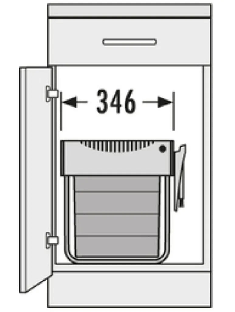  Hailo Mülleimer Küche, Einbau Ab 40 Cm Schrank, 2-fach Abfalleimer