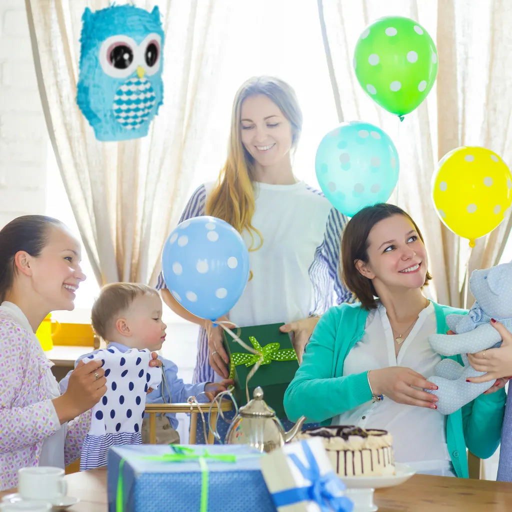  Relaxdays Pinata Eule Blau