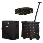  Reisenthel Carrycruiser Black Dots + Cover + Anndora Kühlbox 32 L Schwarz - Schwarz-gepunktet