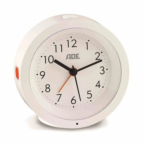  ADE CK 1719 Wecker Analog Weiß Mit Nachtlichtsensor