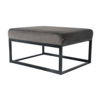  Dami Living Poef Hocker Voetenbank Bijzettafel 75cm Otto - Product Kleur: Velvet Grijs