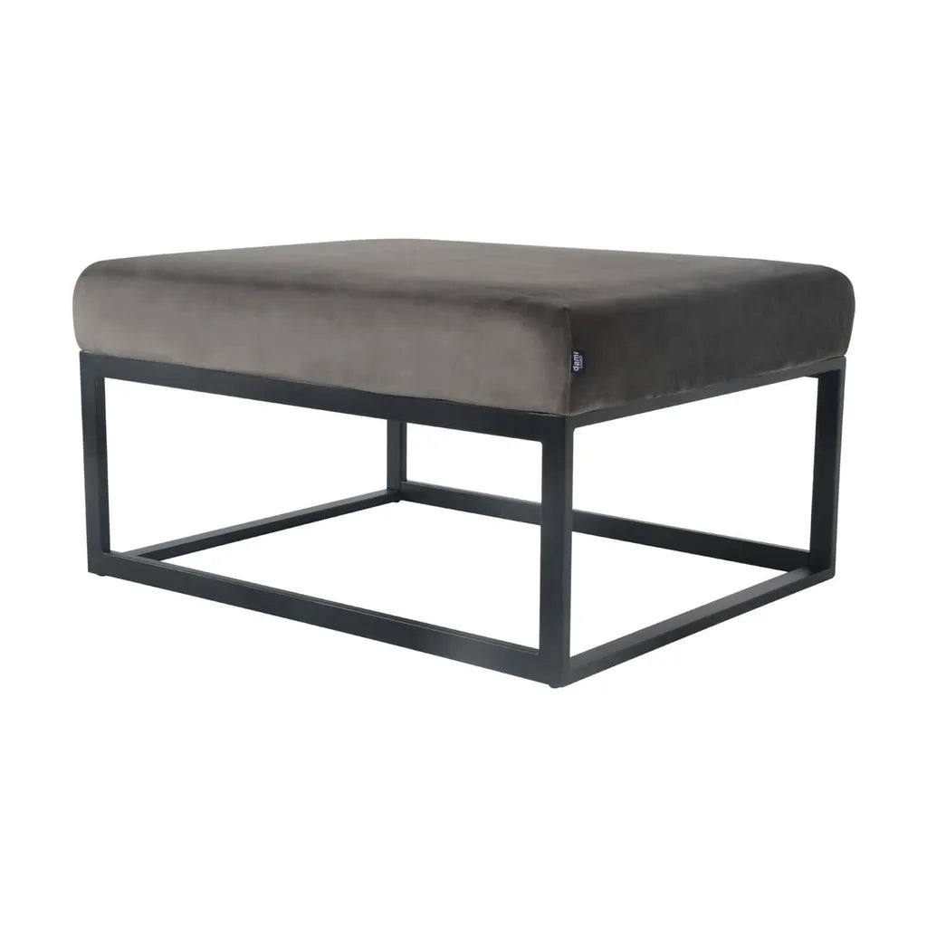  Dami Living Poef Hocker Voetenbank Bijzettafel 75cm Otto - Product Kleur: Velvet Grijs