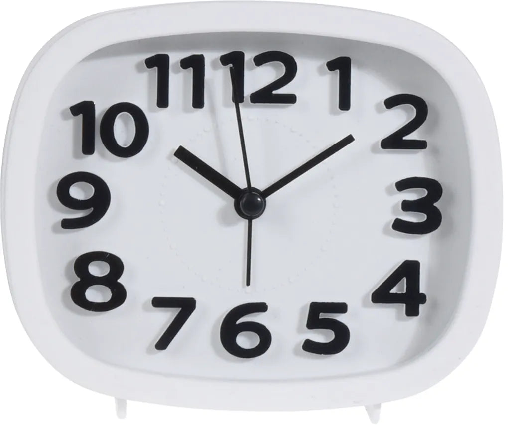  1 X Alarm-Wecker Analog, Quarz Größe: 12 X 4 X 10 Cm Weiß Oder Schwarz