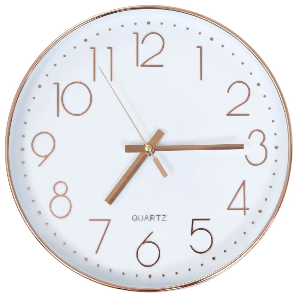  VidaXL Wanduhr 30 Cm Rotgold