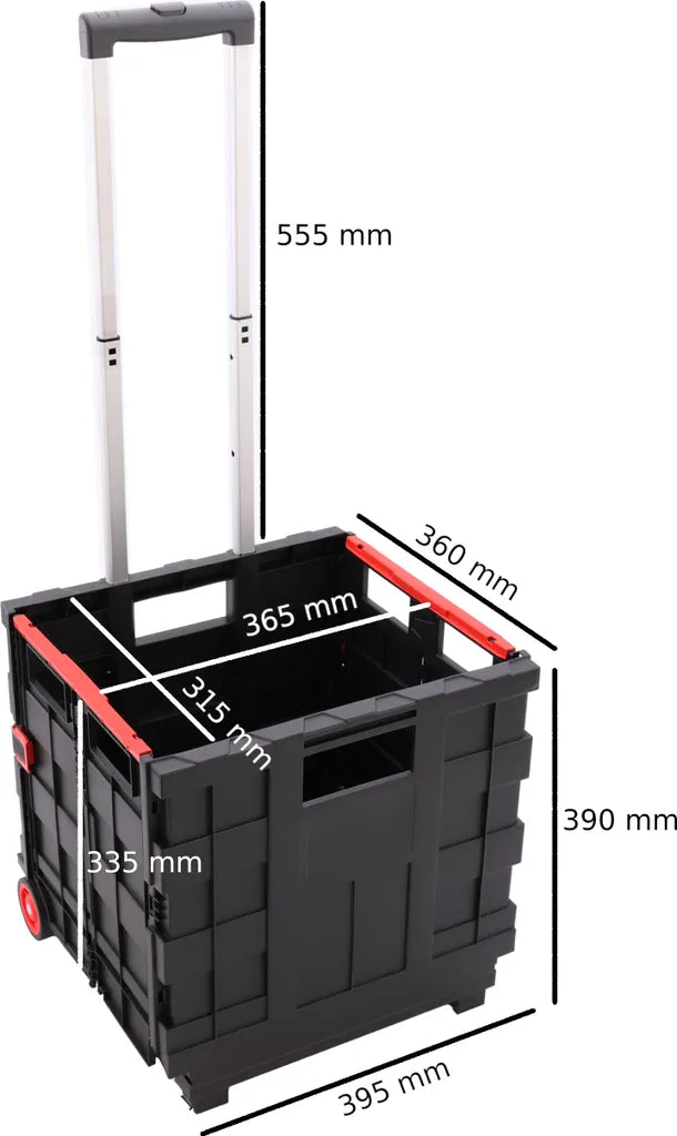  Einkaufswagen Korb Transporter Einkaufstrolley Mit Räder Klappbarer Teleskopgriff Aluminium Kunststoff 40 X 36 X 95 Cm Klappwagen