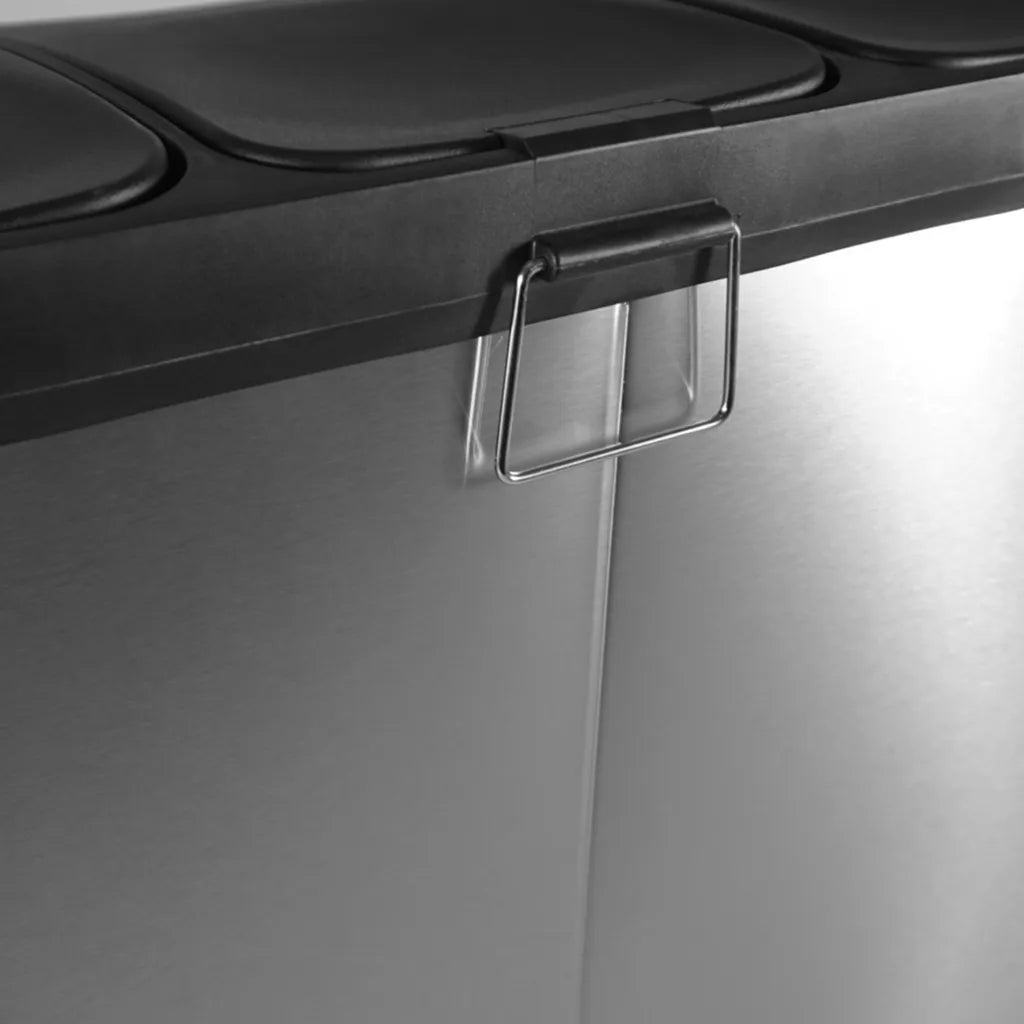 Jago® Abfallbehälter – 16/24/45/60 Liter - 2 Oder 3 Fächer, Edelstahl, Für Küche - Abfalleimer, Mültrennsystem, Mülleimer, Abfallsammler