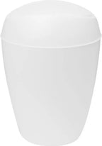  Umbra Twirla Abfalleimer Mit Schwingdeckel, Kosmetikeimer, Papierkorb, Recylingeimer, Weiß, PP, 9 L, 1012978-661