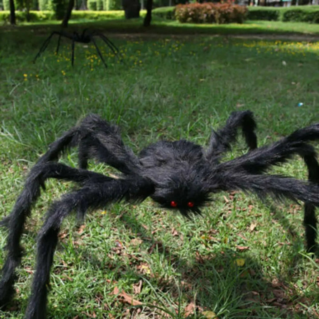  150cm Riesen Spinne Tarantula Plüsch Schwarz Halloween Deko Geisterhaus Horror