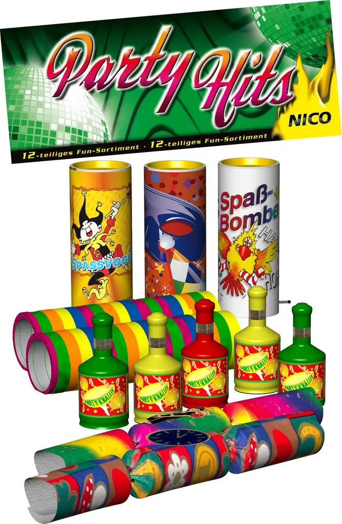  Party Hits, 12-tlg., Klars.-Btl. Kat.1