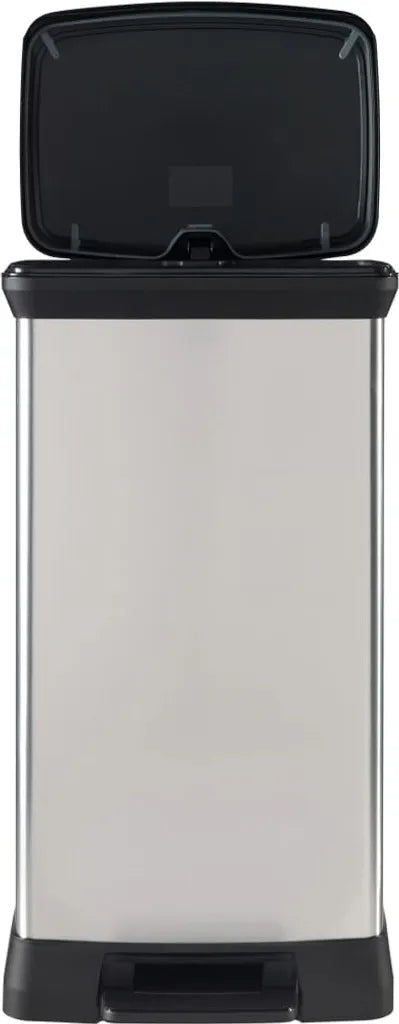  CURVER_DECOBIN Abfalleimer 50L Mit Fußpedal Silber Metallic_240643