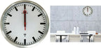  UNiLUX Wanduhr/Funkuhr STATION Durchmesser: 350 Mm Silber