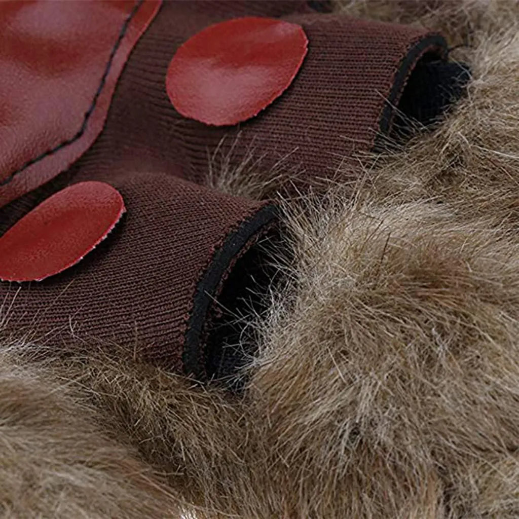 Skeleteen Werewolf Hand Kostümhandschuhe - Grau Behaarte Wolfsklauenhände Pfoten Monster Kostümzubehör Für Kinder Und Erwachsene
