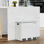  SONGMICS Mülleimer 54L Treteimer Mit 3 Fächern 3 X 18L Abfalleimer Softclose Mülltrennsystem Mit Fußpedalen Weiß LTB54WT
