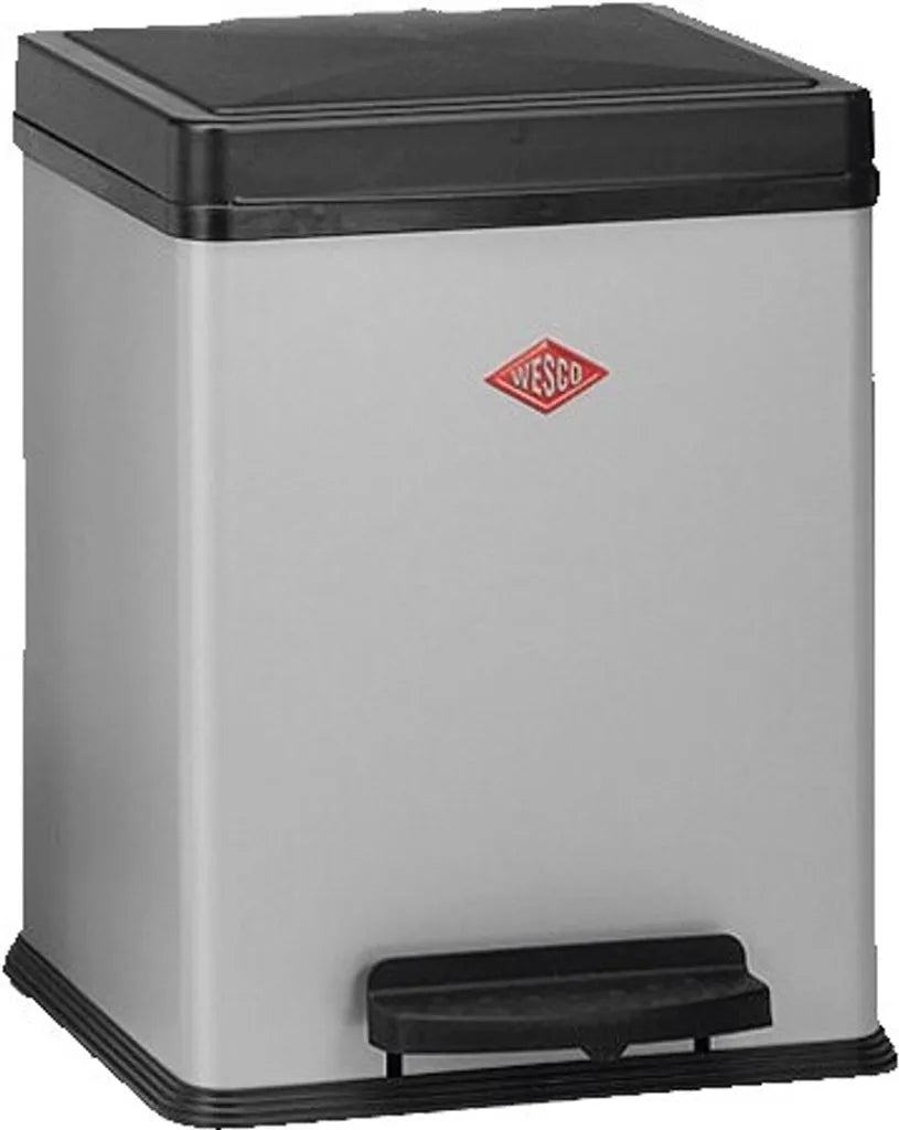  WESCO Treteimer Ökosammler 2x10ltr. 43cm Silber