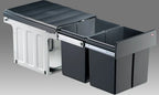  WESCO Einbau-Abfallsammler Double Master 40 DT - Silber/ Anthrazit, 32 Liter, Vollauszug