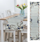  Tischläufer "Maritim" 40x160cm Decke Motivdecke Anker Seestern Schwimmring Tischtuch Tafeldecke