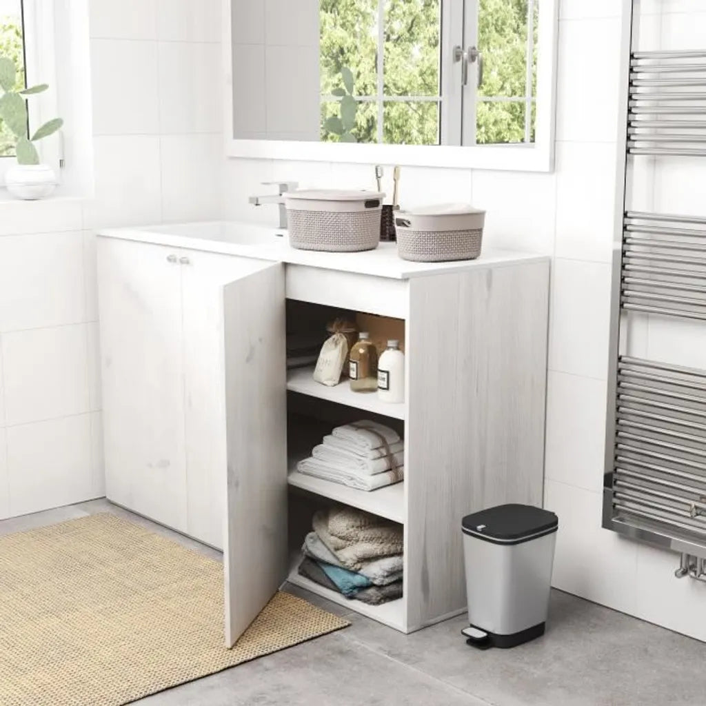  KIS Treteimer 10L CHIC Inox Und Schwarz