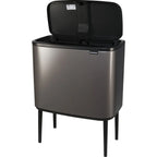  Brabantia Mülleimer Bo Touch Bin Platinum, 11 + 23 L
