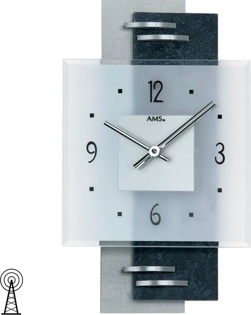  AMS Quarz-Wanduhr, Quarzwerk, 22x36x5cm, 9245