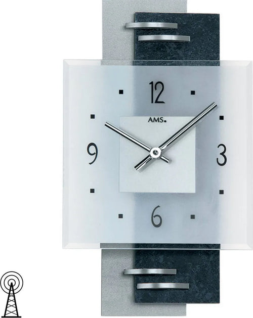  AMS Quarz-Wanduhr, Quarzwerk, 22x36x5cm, 9245