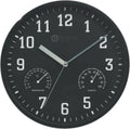  Wanduhr Thermometer Hygrometer 250 Mm Küchenuhr Wohnzimmer Luftfeuchtigkeit Temperaturanzeige Analog Bürouhr Moderne Wanduhr