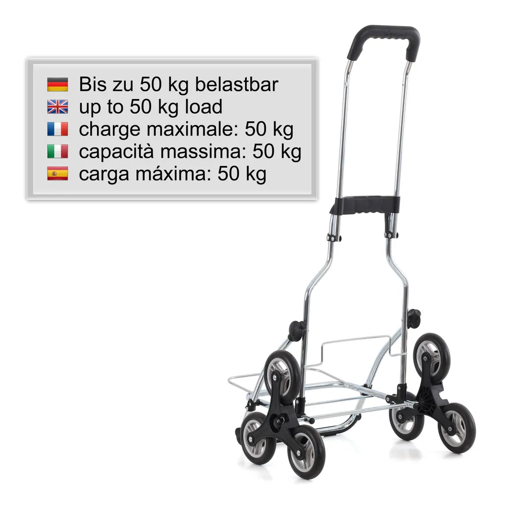  Andersen Shopper Royal Treppensteiger Stahl Klappbar Mit Rad Ø 3x13 Cm Und 45 Liter Tasche Wismar Silbergrau Mit Kühlfach